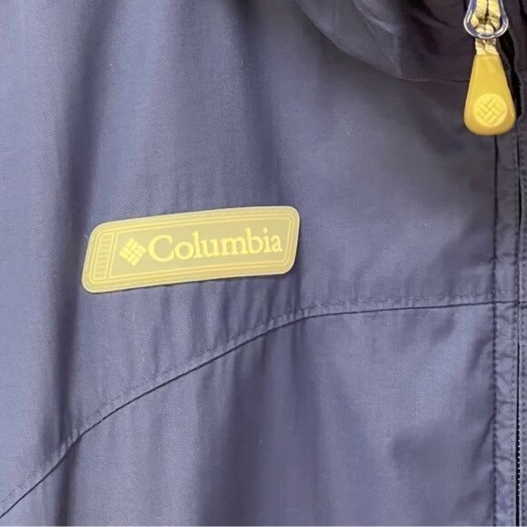Columbia Women’s Full Zip Hooded Rain Jacket In Blue Sz Med - Picture 4 of 9